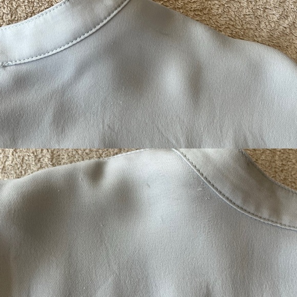 Judith & Charles 100% Silk Pale Blue Utility Blouse 10 - Picture 10 of 11